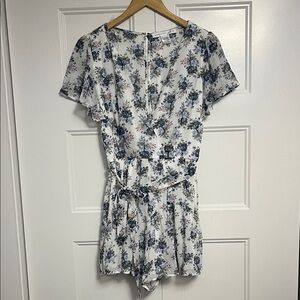 NWT Altar'd State Blue and White Floral romper